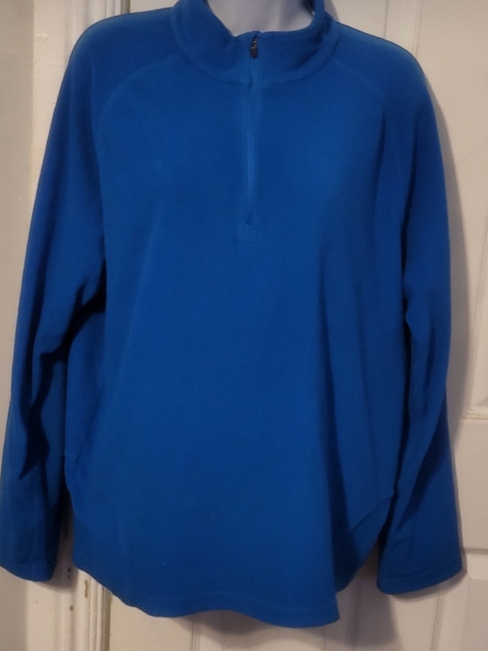 Reebok Blue Fleece Pullover 1/4 Zip with Pocket in Back